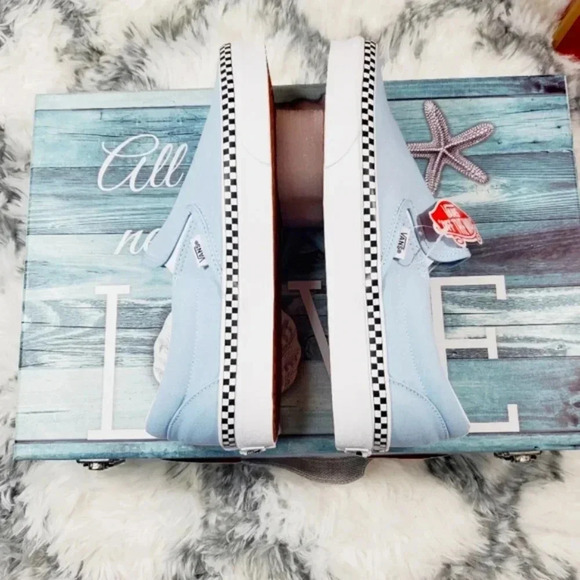 Vans Check Foxing Cool Blue Classic Slip-on (CL) - Picture 2 of 14